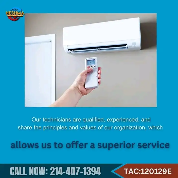 Mini-split AC unit controlled by remote — Heshma Air Conditioning qualified technicians delivering superior service in Forney TX